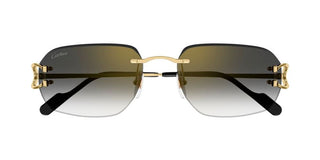 Cartier Signature C De Cartier Ct0468s Men Gold Rectangle Sunglasses