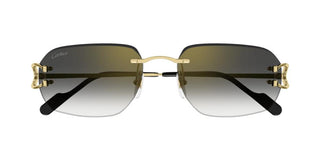 Cartier Signature C De Cartier Ct0468s Men Gold Rectangle Sunglasses