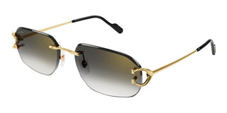 Cartier Signature C De Cartier Ct0468s Men Gold Rectangle Sunglasses