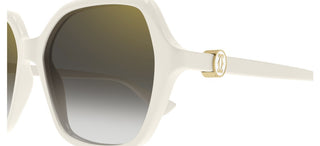 Cartier Signature C de Cartier CT0470S women White Oversize Sunglasses