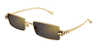 Cartier Panthère De Cartier Ct0473s Unisex Gold Rectangle Sunglasses