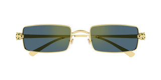 Cartier Panthère De Cartier Ct0473s Unisex Gold Rectangle Sunglasses