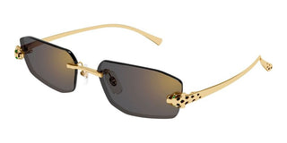 Cartier Panthère De Cartier Ct0474s Unisex Gold Geometric Sunglasses