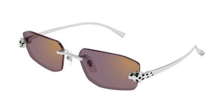 Cartier Panthère De Cartier Ct0474s Unisex Silver Geometric Sunglasses