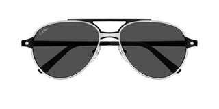 Cartier Santos De Cartier Ct0476s Men Silver Pilot Sunglasses