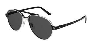 Cartier Santos De Cartier Ct0476s Men Silver Pilot Sunglasses