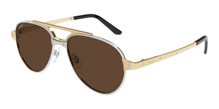 Cartier Santos De Cartier Ct0476s Men Gold Pilot Sunglasses