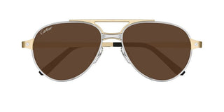 Cartier CT0476S men Gold Pilot Sunglasses