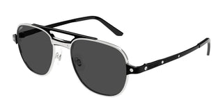 Cartier CT0477S men Silver Geometric Sunglasses