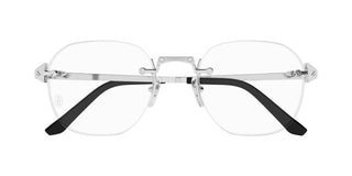 Cartier Ct0478o Men Silver Pantos Eyeglasses