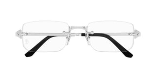 Cartier Ct0479o Men Silver Squared Eyeglasses