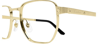 Cartier Ct0480o Men Gold Squared Eyeglasses