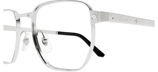 Cartier Ct0480o Men Silver Squared Eyeglasses