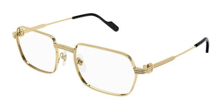 Cartier CT0483O men Gold Rectangle Eyeglasses