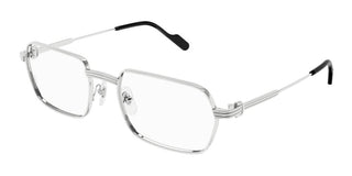 Cartier CT0483O men Silver Rectangle Eyeglasses