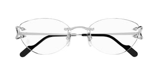 Cartier CT0487O women Silver Cat Eye Eyeglasses