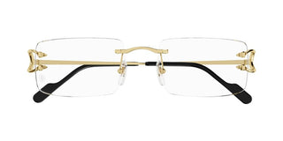 Cartier CT0488O men Gold Squared Eyeglasses