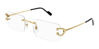 Cartier CT0488O men Gold Squared Eyeglasses