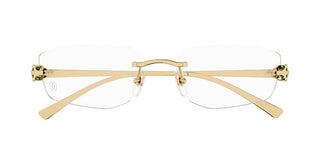 Cartier CT0494O women Gold Rectangle Eyeglasses