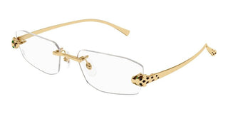 Cartier CT0494O women Gold Rectangle Eyeglasses