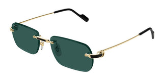 Cartier CT0498S men Gold Rectangle Sunglasses