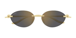 Cartier Ct0504s Women Gold Round Sunglasses