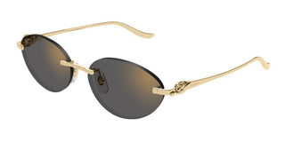 Cartier Ct0504s Women Gold Round Sunglasses