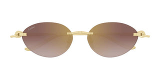 Cartier Panthère De Cartier Ct0504s Women Gold Round Sunglasses