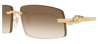 Cartier CT0505S unisex Gold Rectangle Sunglasses