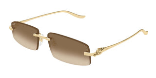 Cartier CT0505S unisex Gold Rectangle Sunglasses