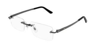 Cartier CT0511O men Silver Squared Eyeglasses