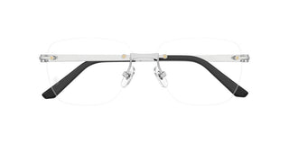 Cartier Ct0512o Men Silver Squared Eyeglasses