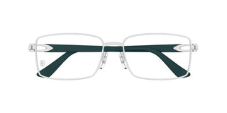 Cartier Signature C De Cartier Ct0520o Men Silver Squared Eyeglasses