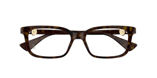 Cartier CT0525O women Havana Squared Eyeglasses