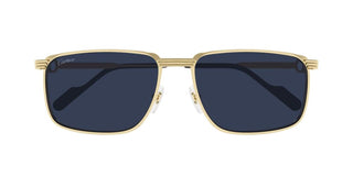 Cartier Ct0534s Men Gold Squared Sunglasses