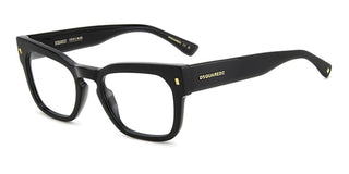 Dsquared2 D2 0129 unisex Black Rectangle Eyeglasses