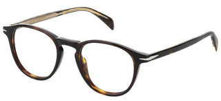 David Beckham DB 1018 men Havana Round Eyeglasses