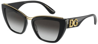 Dolce & Gabbana DEVOTION DG 6144 women Black Cat Eye Sunglasses