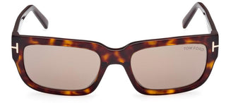 Tom Ford EZRA FT 1075 unisex Havana Geometric Sunglasses