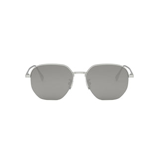 FENDI FE40004U men Silver Oval Sunglasses