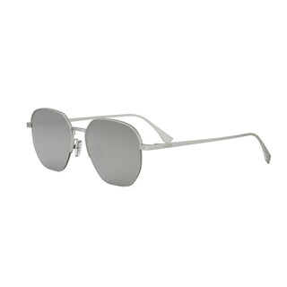 FENDI FE40004U men Silver Oval Sunglasses