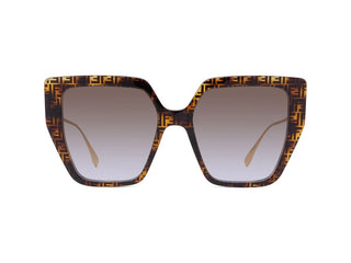 FENDI FE40012U women Havana Butterfly Sunglasses