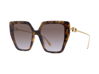 FENDI FE40012U women Havana Butterfly Sunglasses