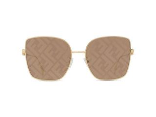 FENDI FE40013U women Gold Squared Sunglasses