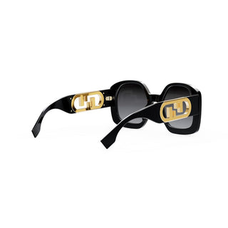 FENDI FE40048U women Black Geometric Sunglasses