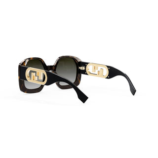 FENDI FE40048U women Havana Rectangle Sunglasses