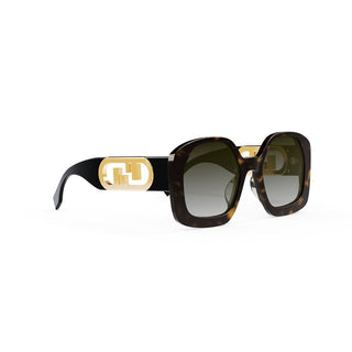 FENDI FE40048U women Havana Rectangle Sunglasses