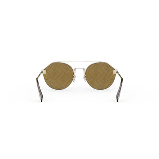 FENDI FE40060U men Gold Round Sunglasses