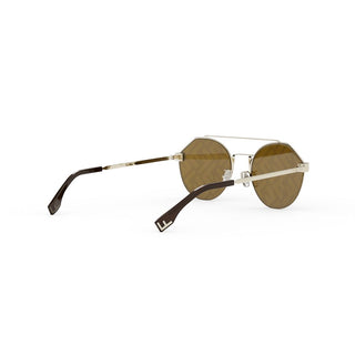 FENDI FE40060U men Gold Round Sunglasses