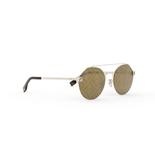 FENDI FE40060U men Gold Round Sunglasses